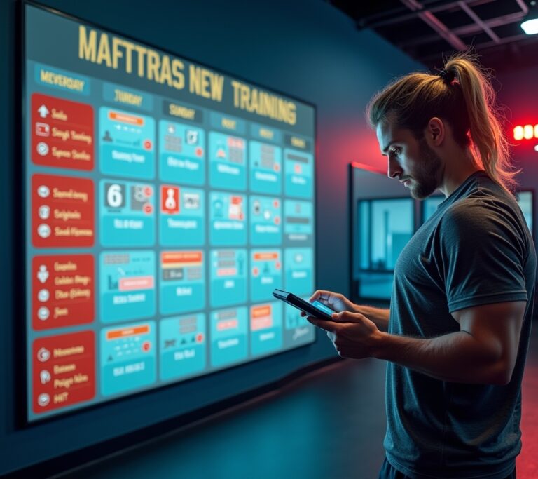 Weekly planner showing a balanced training split